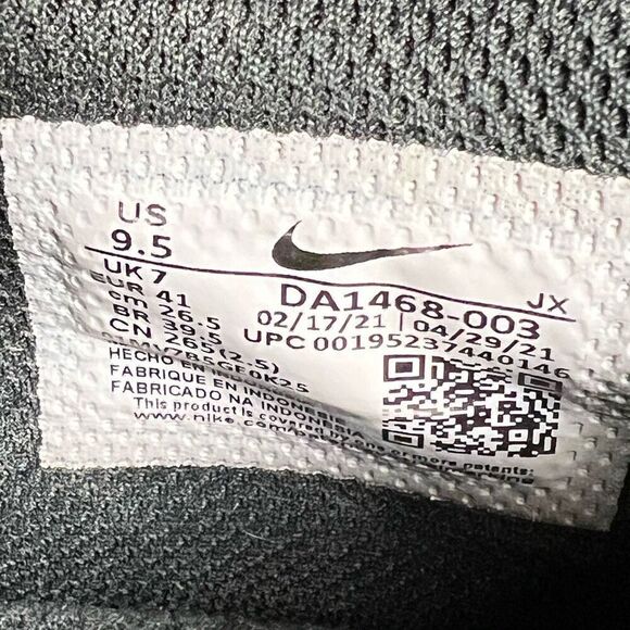 Womens NIKE Crater Remixa Black Dark Smoke Athletic Shoes / Size 9.5 - Picture 8 of 9